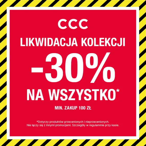 Biały napis na czerwonym tle.