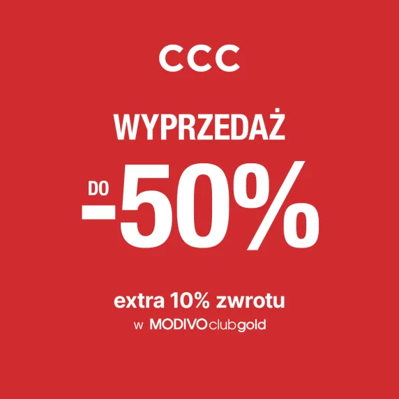 Biały napis na czerwonym tle.