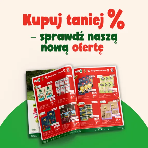 Czerwony napis na żółtym tle.