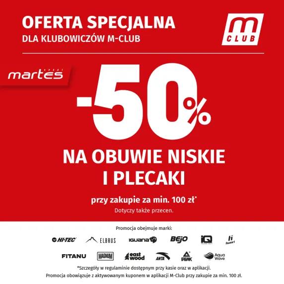Biały napis na czerwonym tle.