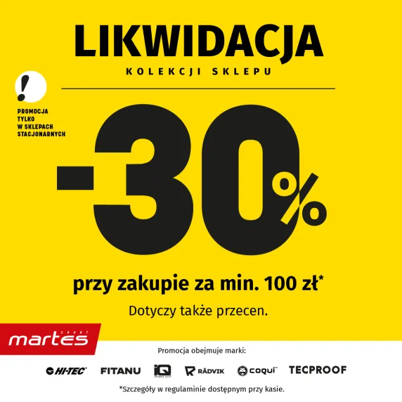 Czarny napis na żółtym tle.