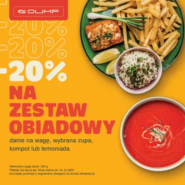 obiad na pomarańczowym tle 